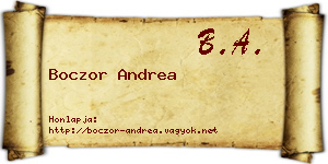 Boczor Andrea névjegykártya